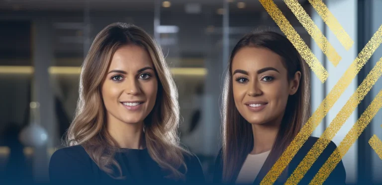 A photo of two Family Law Solicitors at Axis Solicitors explaining how clients can make a successful spouse visa applications for the UK in 2023.
