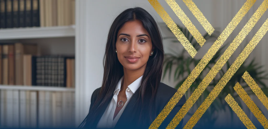 A photo of an immigration solicitor, explaining the path to safety for victims of human trafficking and modern slavery for a client at Axis Solicitor in London.