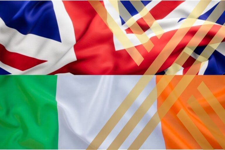 (An image showcasing the flags of Ireland and England)