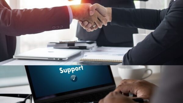 (In the image we can see business solicitor supporting a business) 