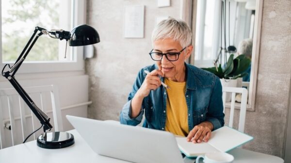(In the image a woman can be seen figuring out the ODR process) 