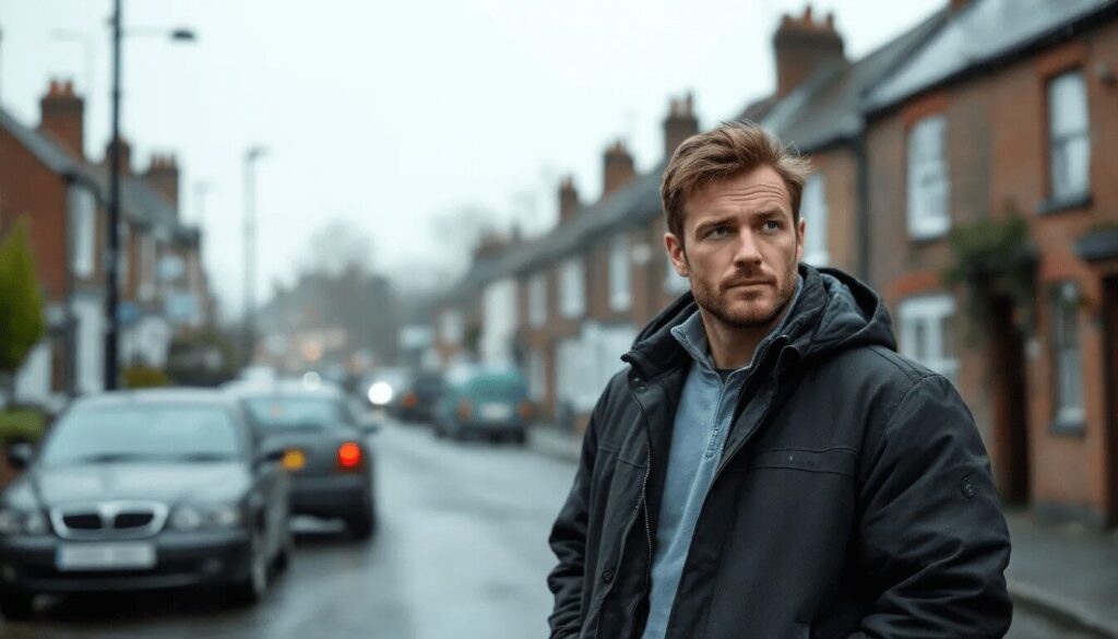 The scene suggests the seriousness of tax evasion cases, highlighting the stress related to HMRC investigations and the risk of criminal prosecution for non-payment of taxes in the UK