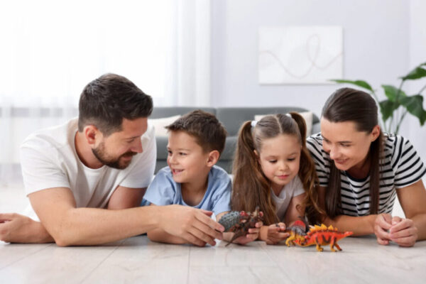 Successful family placement (adopting a child) showing post-adoption bonding